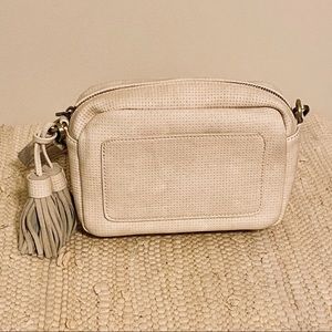 Anthropologie Suede Tassel Mini Bag